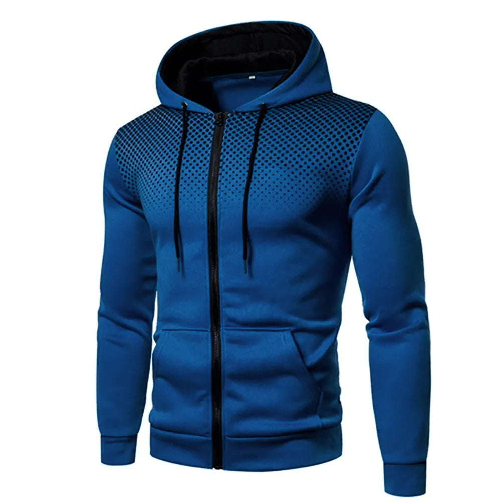 Men's Autumn Hooded Jacket Long Sleeved Pullover Hoodie Zip Up Cardigan Cotton Hooded Sweatshirt Coat sweatshirt