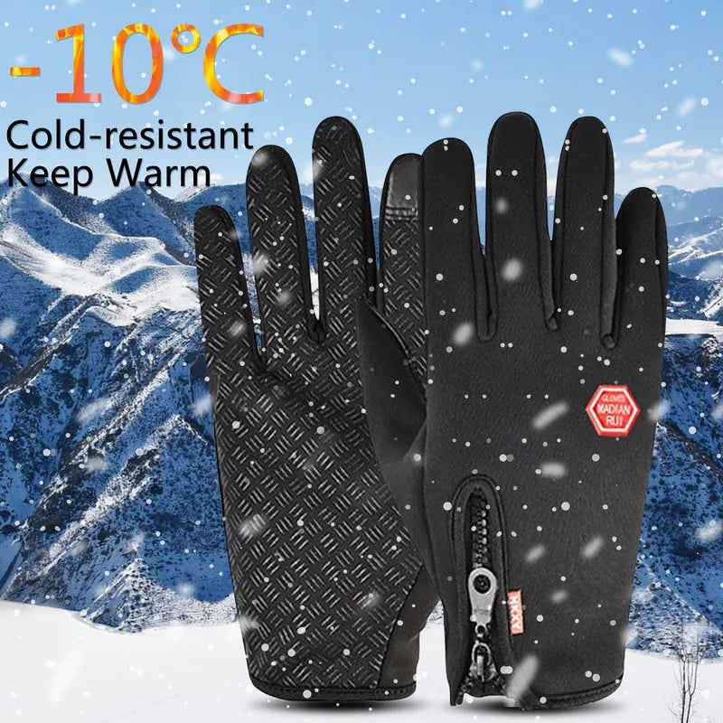 Winter Gloves for Men Women Warm Tactical Gloves Touchscreen Waterproof Hiking Skiing Fishing Cycling Snowboard Non-slip Gloves