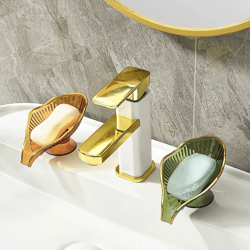 RETHME Bathroom Golden Faucet  Basin Sink Bathroom Fauced Deck Mounted Hot Cold Water Basin Mixer Taps Gold Lavatory Sink Tap