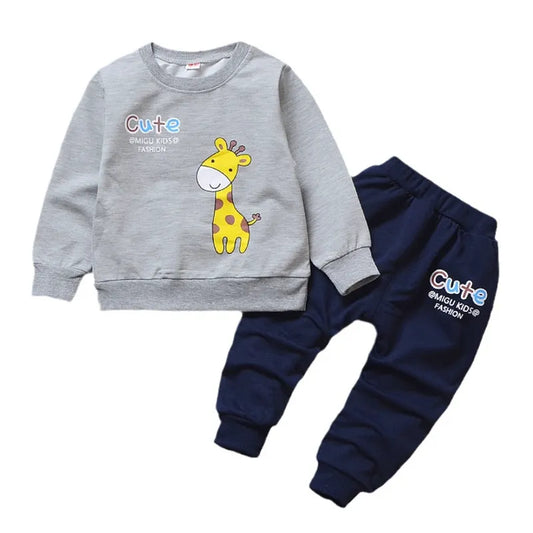 New Spring Autumn Baby Girl Clothes Children Casual T-Shirt Pants 2Pcs/Sets Toddler Costume Kids Boys Outfits Infant Tracksuits