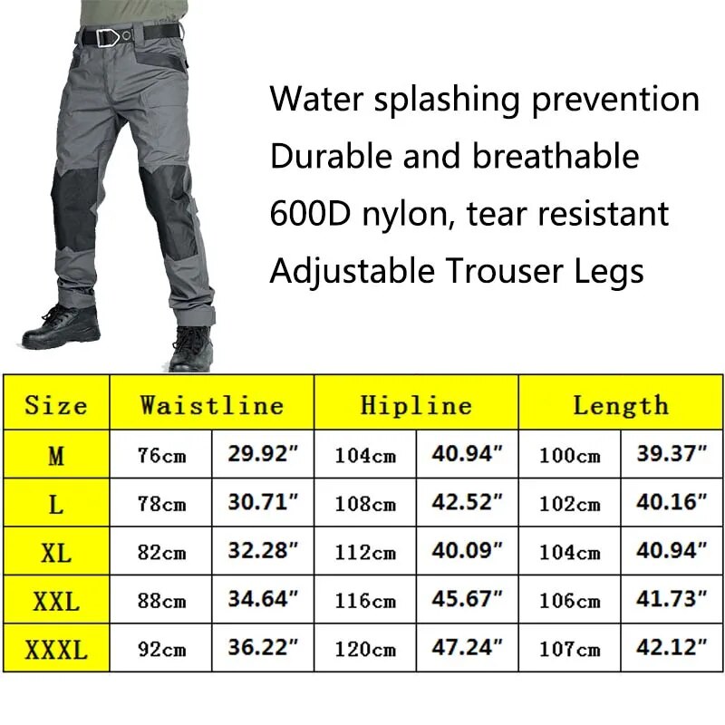 Men Pants Military Tactical Cargo Pants Combat Trousers Multi Pockets Pant Uniform Paintball Airsoft Work Clothing Durable