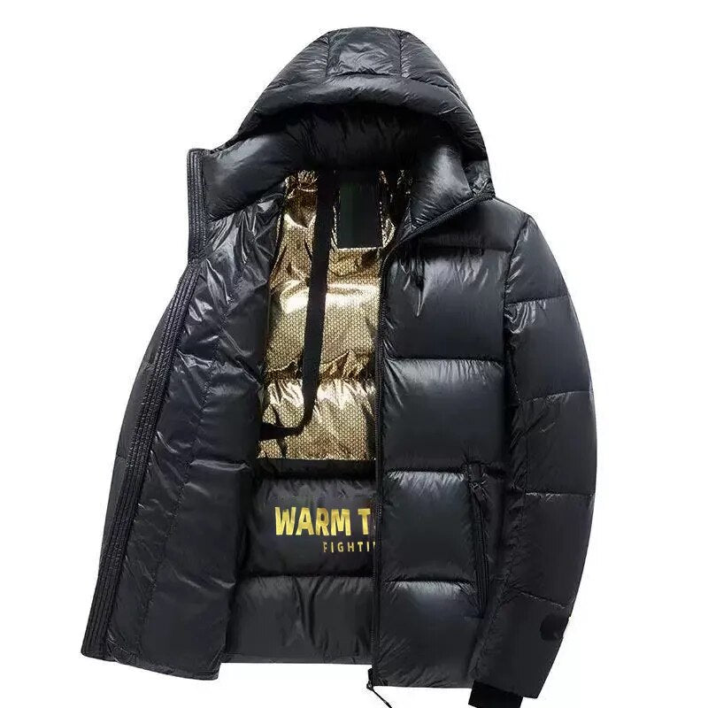 Men 2023 Winter Parka Coat New Section Casual Thicken Cotton Parka Hooded Outwear Windproof Warm Coat Hoodies Size 3XL 