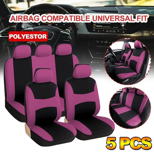 Universal Full Set Car Seat Covers Airbag Compatible Two-tone Design Auto Protector Covers for nissan almera for Honda For Camry