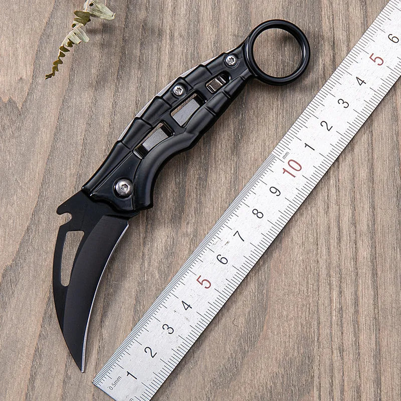 Outdoor EDC Tactical Survival Multitool Knife Portable Folding Pocket Knife Fruit Camping Claw Knife Hunting Self Defense Knife