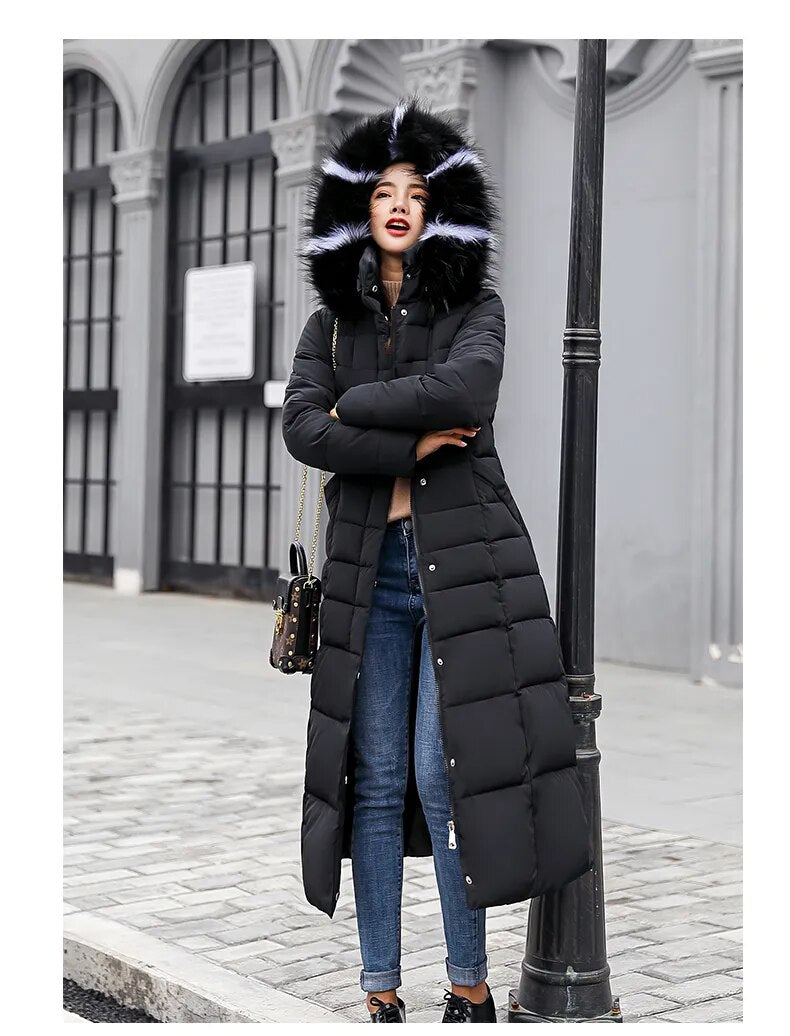 long Parkas quilted jacket women winter Thicken Warm Long Coat Clothing Hooded Autumn Coat coat