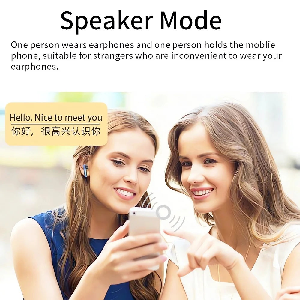 Original 74 Languages Translatoe Earbuds Smart Voice Translate Real Time Support Online OffLine 4 Translation Mode AI Conversion