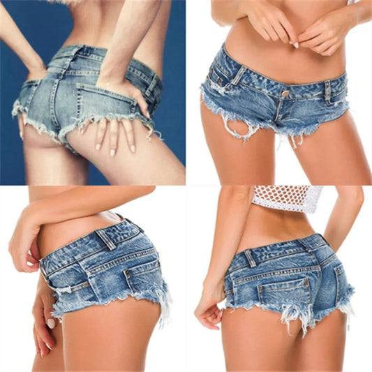 Women Sexy Denim Jeans Shorts Girl High waist Low Waist Beach Hot Shorts YF049-#887