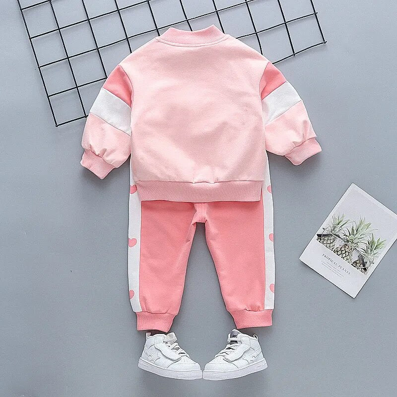 New Spring Autumn Baby Girl Clothes Children Casual Jacket Pants 2Pcs/Sets Toddler Sports Costume Infant Outfits Kids Tracksuits