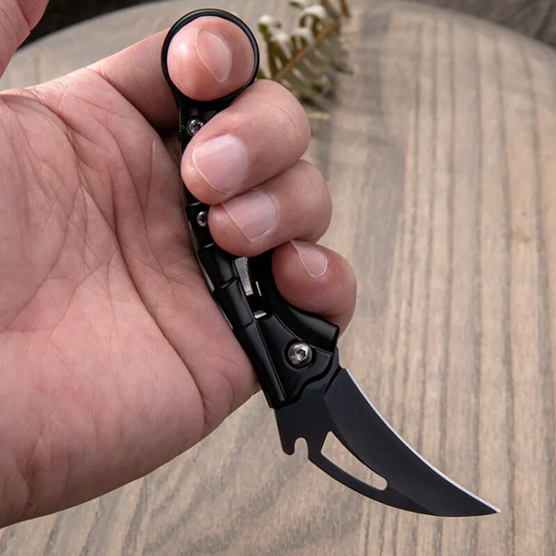 Outdoor EDC Tactical Survival Multitool Knife Portable Folding Pocket Knife Fruit Camping Claw Knife Hunting Self Defense Knife