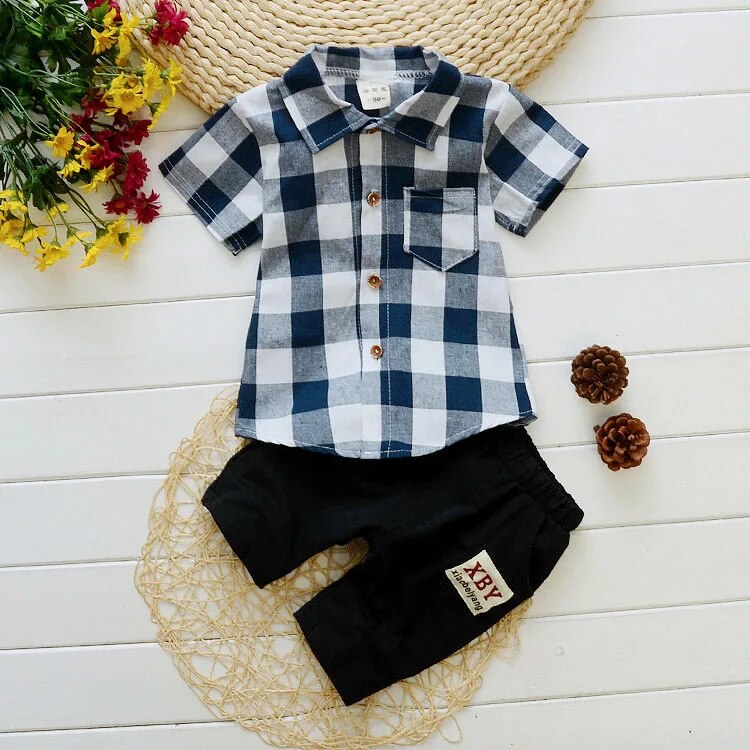 Summer Cartoon Baby boys Clothes Sets fashion Cotton kids Tshirt +Shorts suits