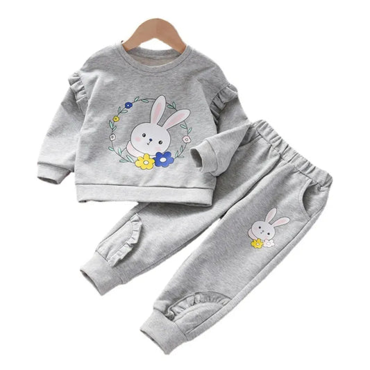 New Spring Autumn Baby Girls Clothes Children Cute T-Shirt Pants 2Pcs/Sets Kids Outfits Toddler Casual Costume Infant Tracksuits