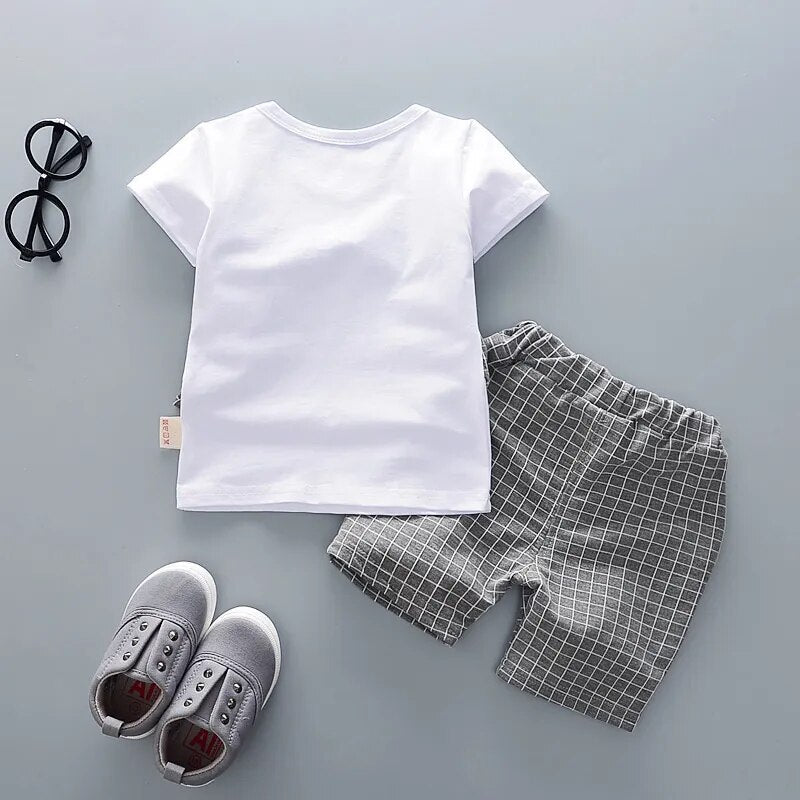 New Summer Baby Girl Clothes Children Boys Fashion T-Shirt Shorts 2Pcs/Set Toddler Casual Costume Infant Outfits Kids Tracksuits