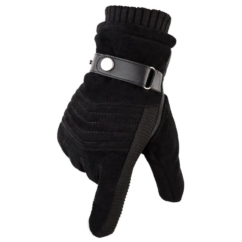 Winter Men Gloves Touch Screen Warm Casual Gloves Mittens for Men Outdoor Sport Full Finger  Solid Glove