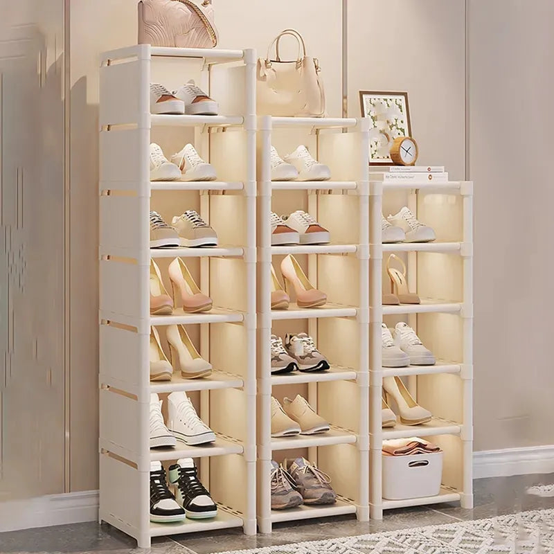 Shoe Rack Organize Multi-layer Wall Corner Space Saving DIY Shoe Shelf Adjustable Shoe Cabinet Entry Door Bathroom Organizer