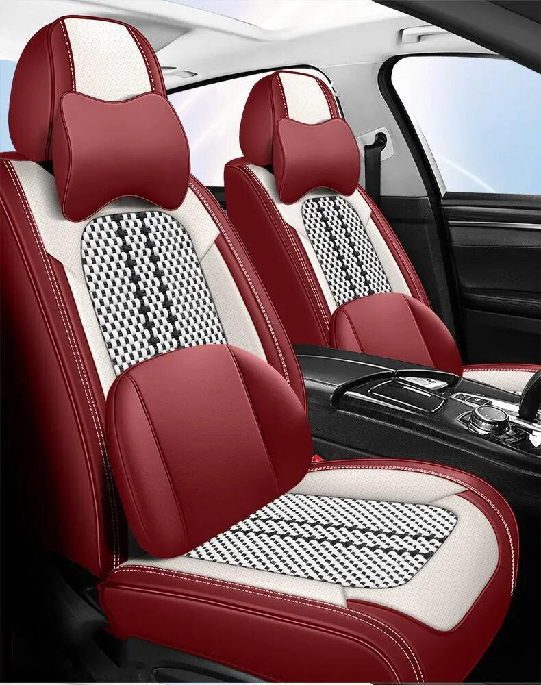 Universal Leather Car Seat Cover Full Set 5 seat Auto Accessories Interior Styling