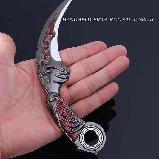 The Same Five Claw Golden Dragon Eagle Claw Rotating Poison Alloy Knife Toy Weapon Model In The Game Knife Self Defense Folding