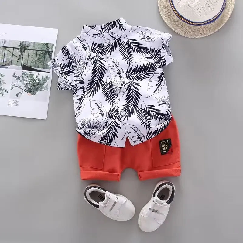 New Summer Baby Clothes Suit Children Boys Fashion Shirt Shorts 2Pcs/Sets Toddler Casual Costume Infant Outfits Kids Tracksuits