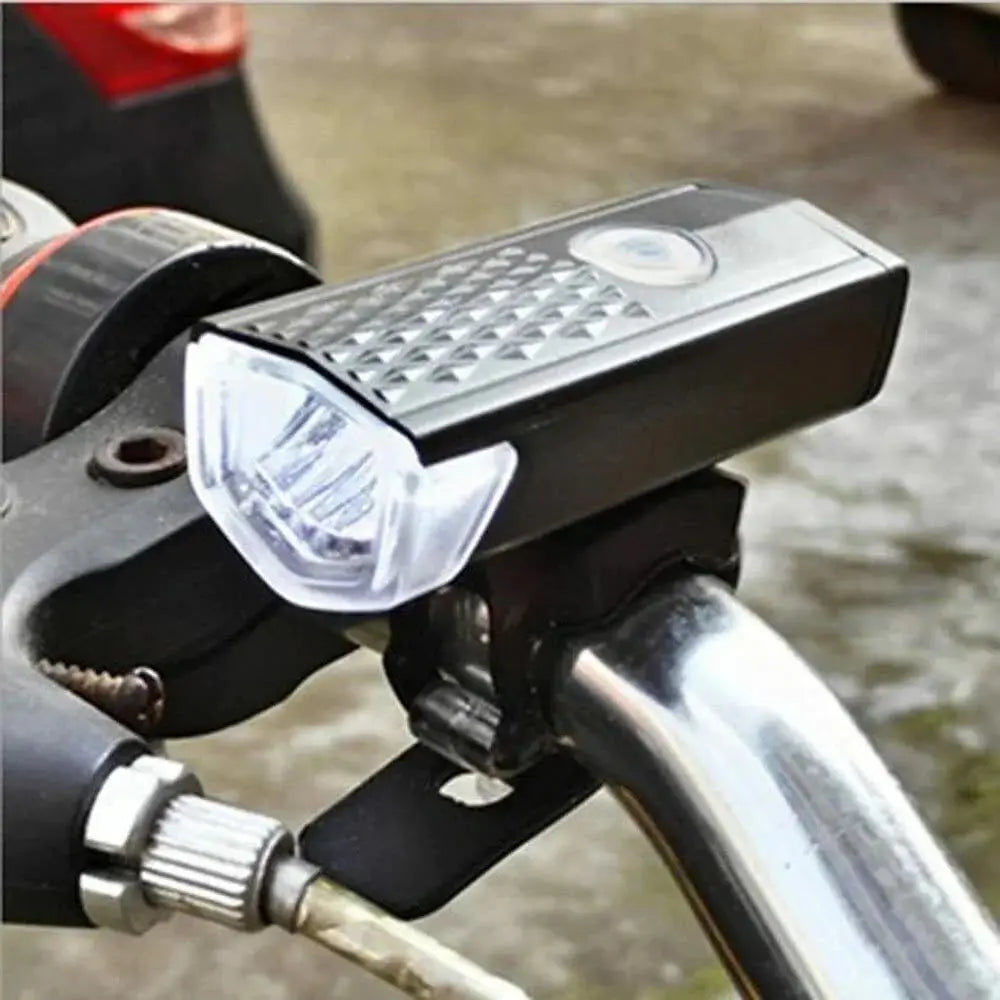 Rechargeable Bicycle Bike Headlight Rear Taillight Set USB LED Light Front Lamp